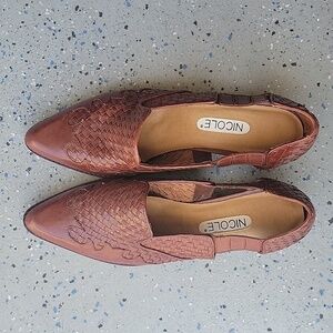 Nicole Brown Leather shoes Size 9